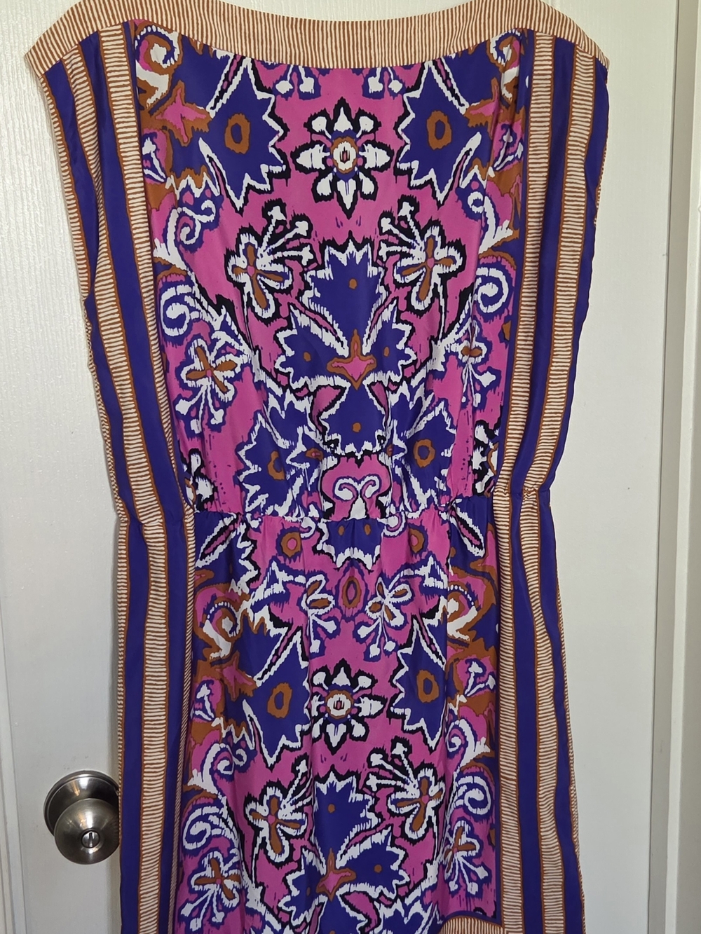 LOFT Purple, Pink & Brown Floral-Print Sleeveless Dress - Picture 4 of 4